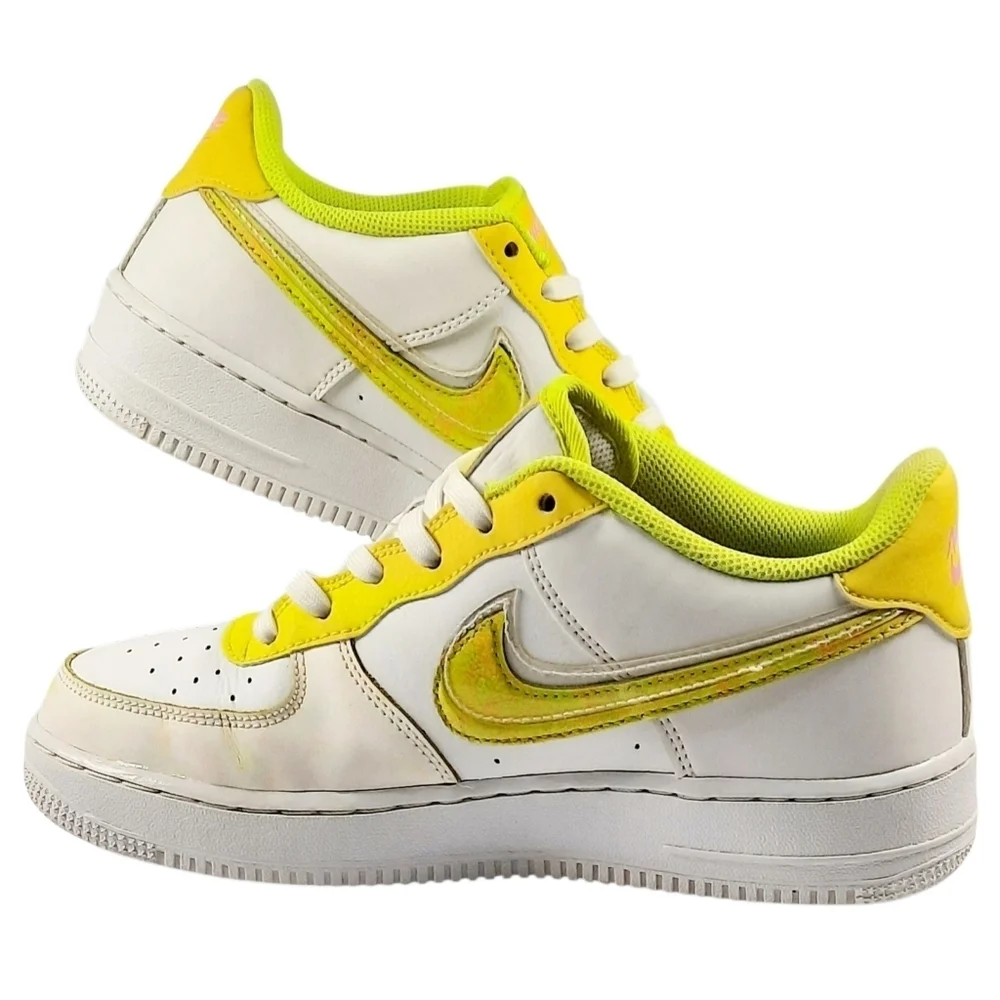 Nike  Air Force 1 LV8 Sneakers White Acid Wash Green Size 6.5Y/ Womens Sz. 8